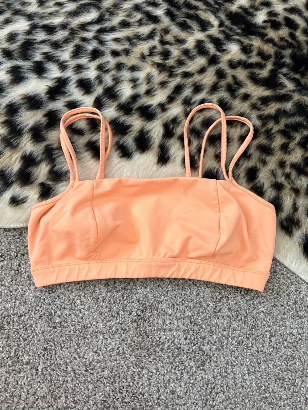 free people  Peach Lightweight Double-Strap Sports Bralette